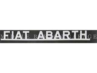 CHROME LOGO FIAT ABARTH" ON BAR        "